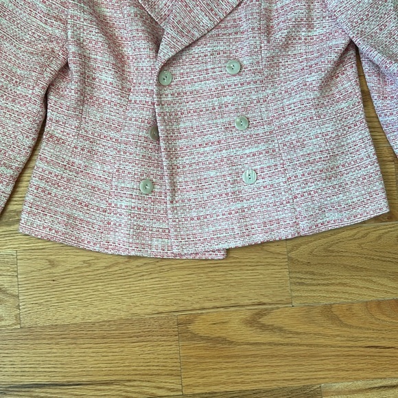 Liz Claiborne Pink and White Vintage Blazer - Picture 6 of 11